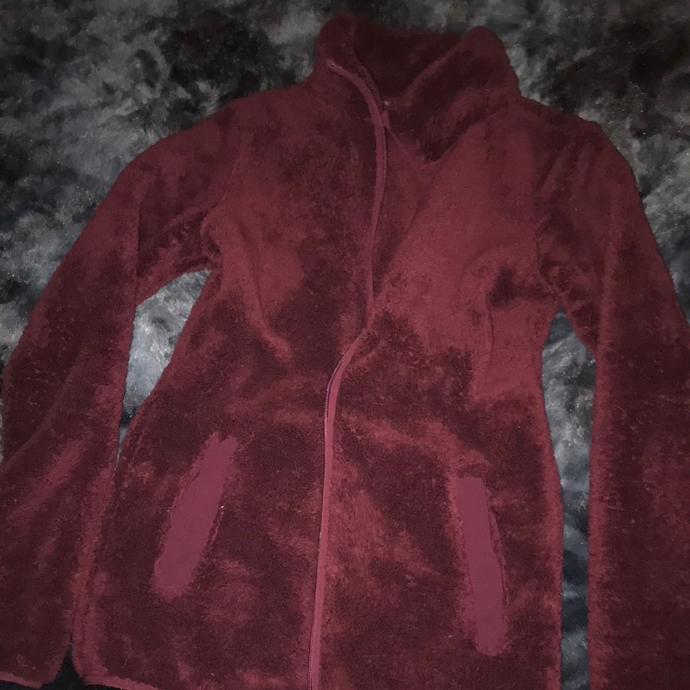 Cozy Burgundy Fleece Jacket